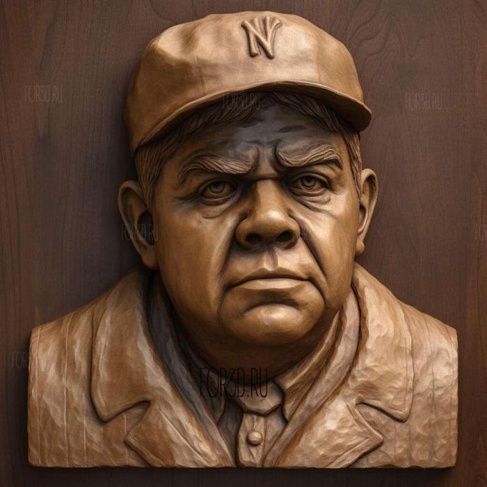 Babe Ruth 2 stl model for CNC